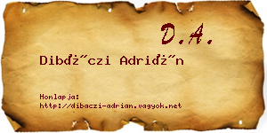 Dibáczi Adrián névjegykártya