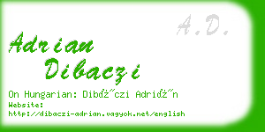 adrian dibaczi business card